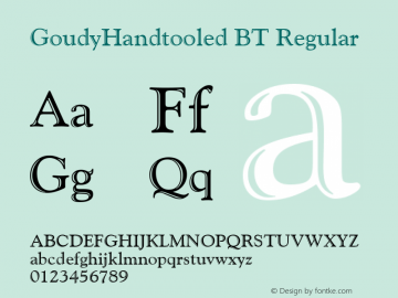 GoudyHandtooled BT Version 1.01 emb4-OT图片样张