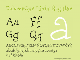 DoloresCyr Light Regular OTF 1.0;PS 1.000;Core 116;AOCW 1.0 161图片样张