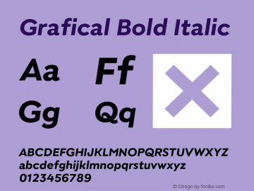 Grafical Bold Italic Version 1.000;hotconv 1.0.109;makeotfexe 2.5.65596图片样张