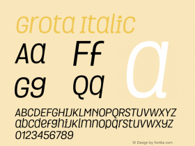 Grota-Italic 1.000图片样张