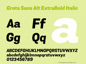 GrotaSansAltExtraBold-Italic 1.000图片样张