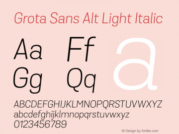 GrotaSansAltLight-Italic 1.000图片样张