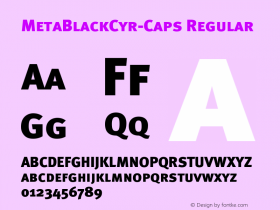 MetaBlackCyr-Caps Regular 004.301 Font Sample