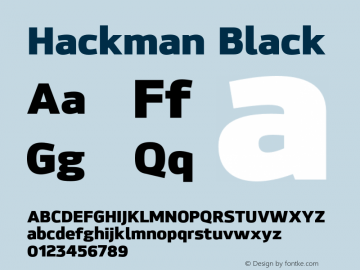 Hackman Black Version 1.001;PS 001.001;hotconv 1.0.70;makeotf.lib2.5.58329图片样张