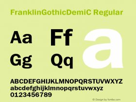 FranklinGothicDemiC Regular 001.000图片样张