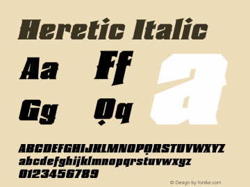 Heretic Extended Italic Version 1.000图片样张