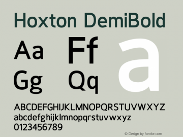 Hoxton-DemiBold 1.000图片样张