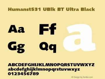 Humanst531 UBlk BT Ultra Black Version 1.01 emb4-OT图片样张