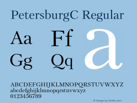 PetersburgC Regular 001.000 Font Sample