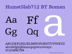 HumstSlab712 BT Roman Version 1.01 emb4-OT图片样张