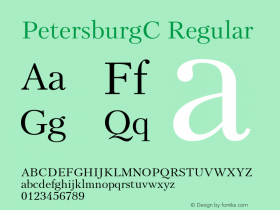 PetersburgC Regular 001.000 Font Sample