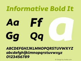 Informative Bold It Version 1.000;PS 001.000;hotconv 1.0.88;makeotf.lib2.5.64775图片样张