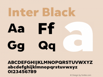 Inter Black Version 1.000;hotconv 1.0.109;makeotfexe 2.5.65596图片样张