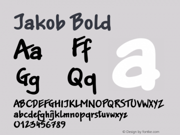 Jakob Bold Version 1.001图片样张