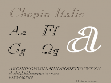 Chopin Italic Altsys Metamorphosis:4/16/92图片样张