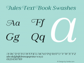 Jules Text Book Swashes Version 1.001;PS 001.001;hotconv 1.0.70;makeotf.lib2.5.58329图片样张