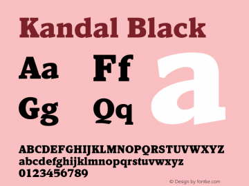 Kandal Black Version 1.004; Kandal Black图片样张