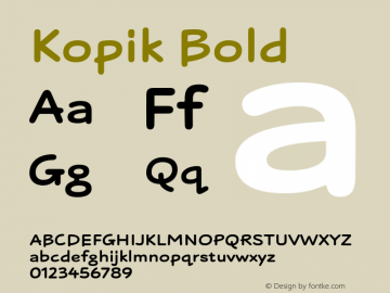 Kopik Bold Version 001.000 October 2019图片样张