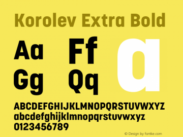 Korolev Extra Bold Version 8.000;FEAKit 1.0图片样张