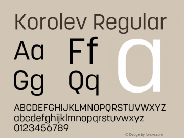 Korolev Regular Version 8.000;FEAKit 1.0图片样张