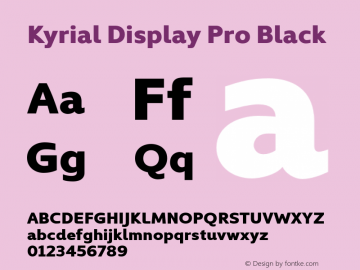 Kyrial Display Pro Black Version 1.000图片样张