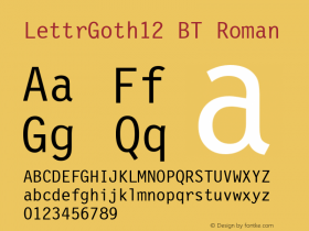 LettrGoth12 BT Roman Version 1.01 emb4-OT图片样张