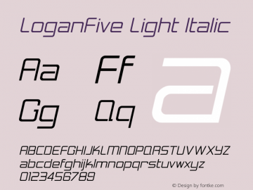 LoganFive-LightItalic 1.000图片样张