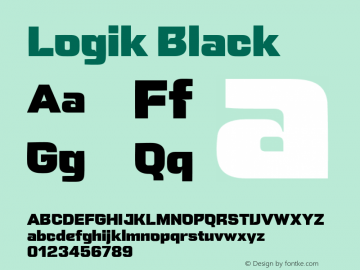 Logik Black Version 1.000;hotconv 1.0.109;makeotfexe 2.5.65596图片样张