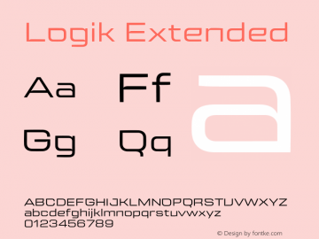 Logik Extended Version 1.000;hotconv 1.0.109;makeotfexe 2.5.65596图片样张