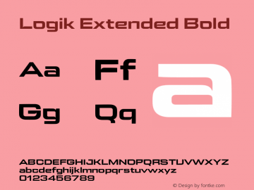 Logik Extended Bold Version 1.000;hotconv 1.0.109;makeotfexe 2.5.65596图片样张