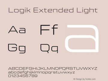 Logik Extended Light Version 1.000;hotconv 1.0.109;makeotfexe 2.5.65596图片样张