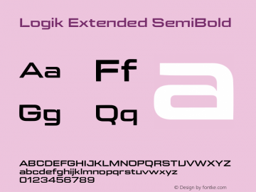 Logik Extended SemiBold Version 1.000;hotconv 1.0.109;makeotfexe 2.5.65596图片样张