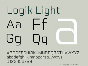 Logik Light Version 1.000;hotconv 1.0.109;makeotfexe 2.5.65596图片样张