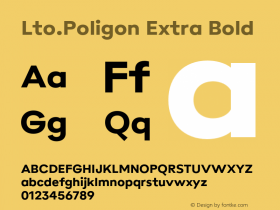 Lto.Poligon Extra Bold Version 2.100;hotconv 1.0.109;makeotfexe 2.5.65596图片样张
