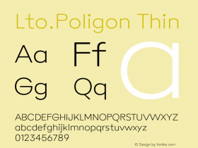 Lto.Poligon Thin Version 2.100;hotconv 1.0.109;makeotfexe 2.5.65596图片样张