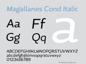 MagallanesCond-Italic 1.000图片样张