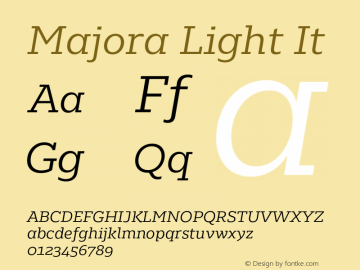 Majora Light It Version 1.000;hotconv 1.0.109;makeotfexe 2.5.65596图片样张