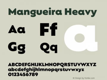 Mangueira Heavy Version 1.000;hotconv 1.0.109;makeotfexe 2.5.65596图片样张