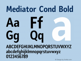 Mediator Cond Bold Version 1.0图片样张