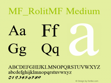 MFRolitMF-Medium Version 2.000图片样张