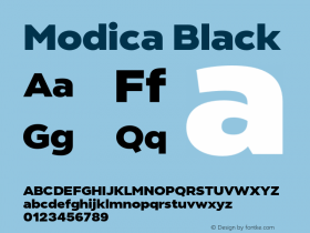 Modica Black Version 1.000;hotconv 1.0.109;makeotfexe 2.5.65596图片样张