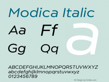 Modica Italic Version 1.000;hotconv 1.0.109;makeotfexe 2.5.65596图片样张