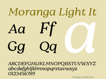 Moranga Light It Version 1.000;hotconv 1.0.109;makeotfexe 2.5.65596图片样张