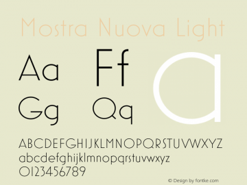 Mostra Nuova Light Version 2.001;hotconv 1.0.109;makeotfexe 2.5.65596图片样张