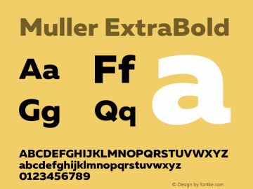 Muller-ExtraBold Version 1.000;PS 001.000;hotconv 1.0.88;makeotf.lib2.5.64775图片样张
