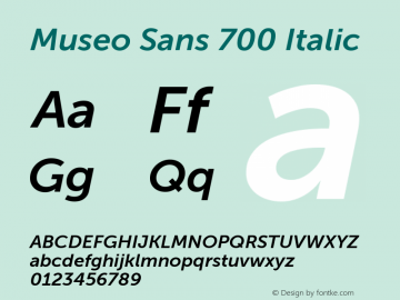 Museo Sans 700 Italic Version 1.000图片样张