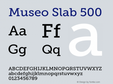 MuseoSlab-500 Version 1.000图片样张