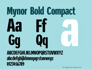 Mynor Bold Compact Version 001.000 January 2019图片样张