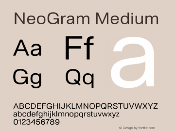 NeoGram Medium Version 2.000 July 2021图片样张
