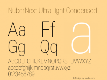 NuberNext UltraLight Condensed Version 001.002 February 2020图片样张